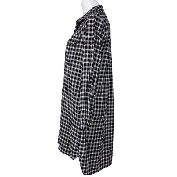 Madewell Women’s Black Darkwalk Shirtdress in Hilldale Plaid Casual Small/C40.5 - Picture 3 of 6